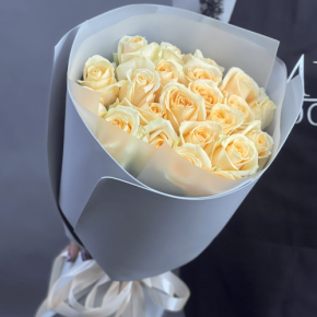 Букет из 25 роз Аваланж (50 см) в Ликино-Дулёво