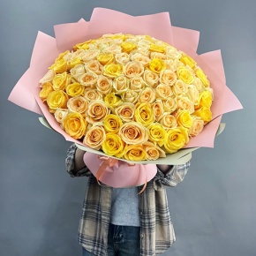 Букет "Май лайф" из 101 розы (50 см) в Ликино-Дулёво