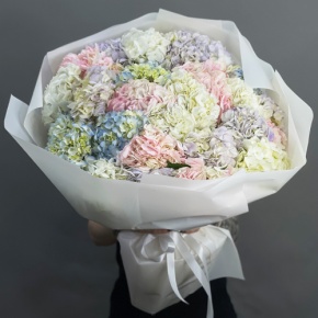 Букет из 23 гортензий микс в Ликино-Дулёво