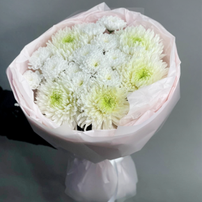 Букет из микса белых хризантем Магнум  в Ликино-Дулёво