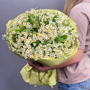 Букет из альстромерий и ромашек в Ликино-Дулёво