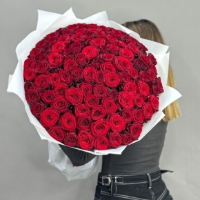 Букет 101 красная роза (60 см) в Ликино-Дулёво