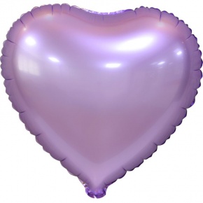 Сердце сиреневое фольгированный шар с гелием (45 см) в Ликино-Дулёво