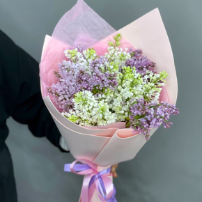 Букет из 11 веток сирени микс в Ликино-Дулёво