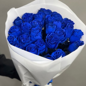 25 синих роз Эквадор (60 см) в Ликино-Дулёво