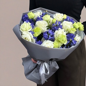 Букет из ароматных гиацинтов и эустом в Ликино-Дулёво