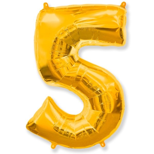Шар гелиевый цифра 5 (40х102 см) в Ликино-Дулёво