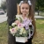 Композиция с георгинами на 1 сентября в белом ящике в Ликино-Дулёво