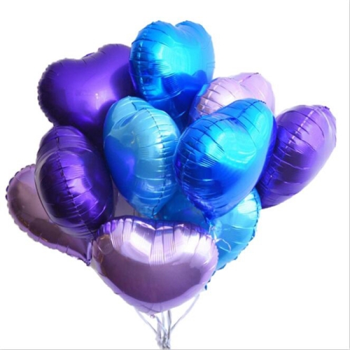 Сердце голубое фольгированный шар с гелием (45 см) в Ликино-Дулёво