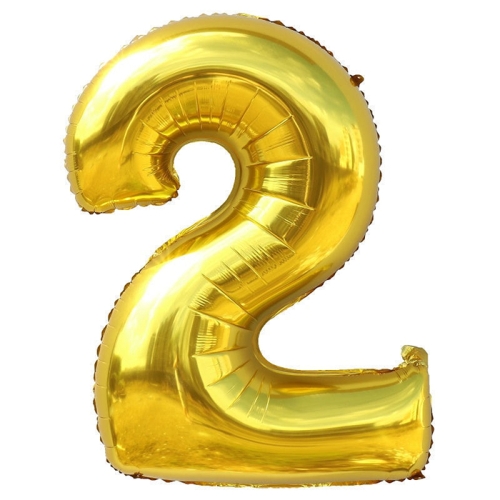 Шар гелиевый цифра 2 (40х102 см) в Ликино-Дулёво
