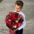 Букет с георгинами, розами и леукадендроном в Ликино-Дулёво