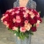 Букет 151 роза красный микс (50 см) в Ликино-Дулёво
